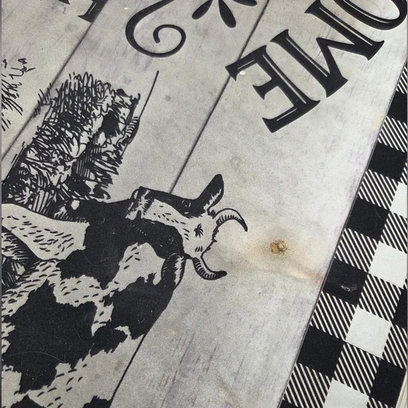 Farmhouse Buffalo Check Kitchen Floor Mats Barn Farm Animals - Picture 8 of 9